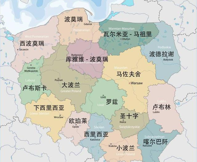 波蘭地圖