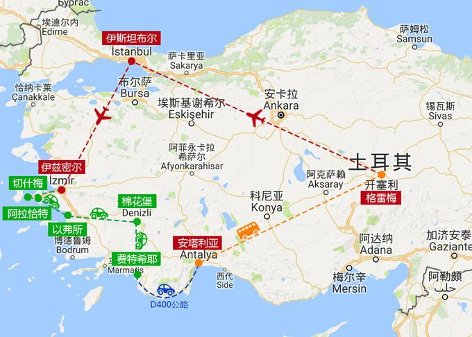 土耳其港口地圖